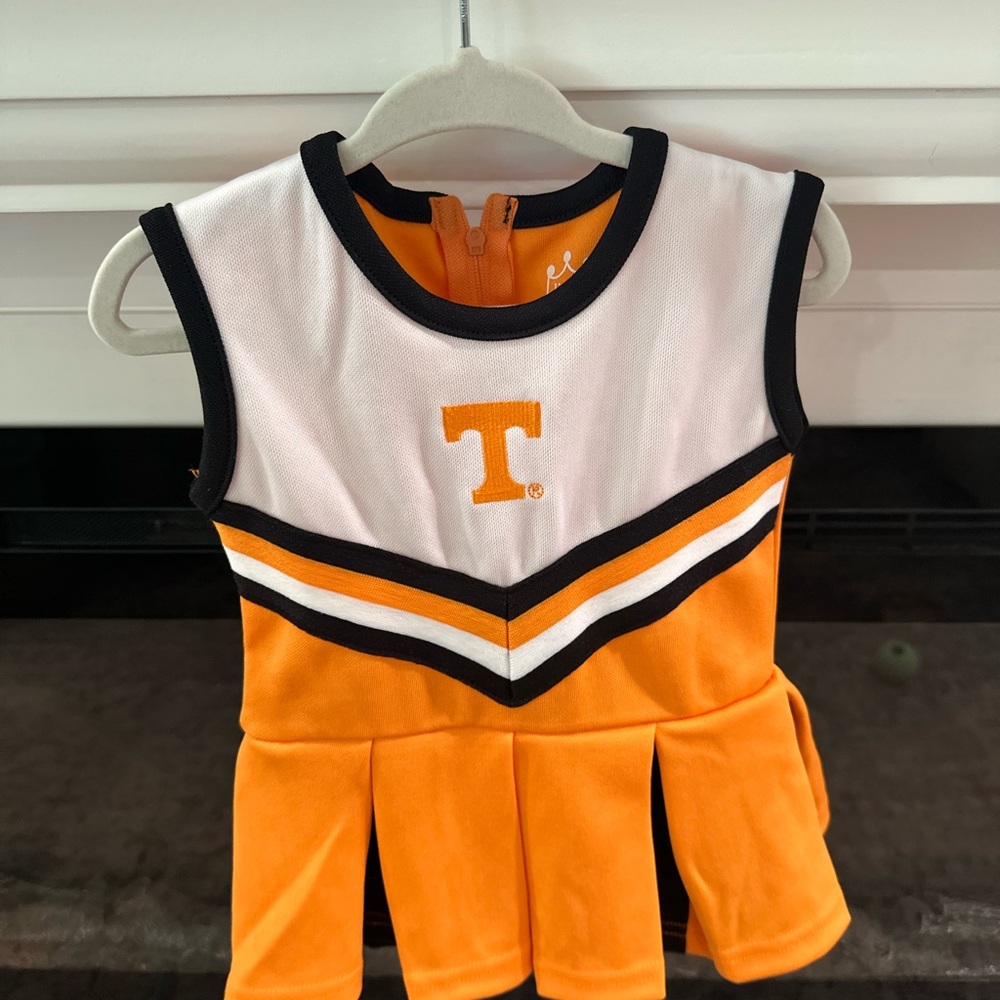 Kids Orange and White Cheerleader Top